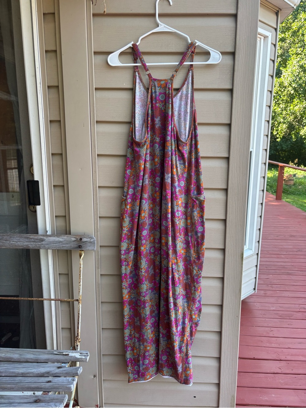 Natural Life Lucy jumpsuit floral pockets boho hippie size M - Picture 7 of 7